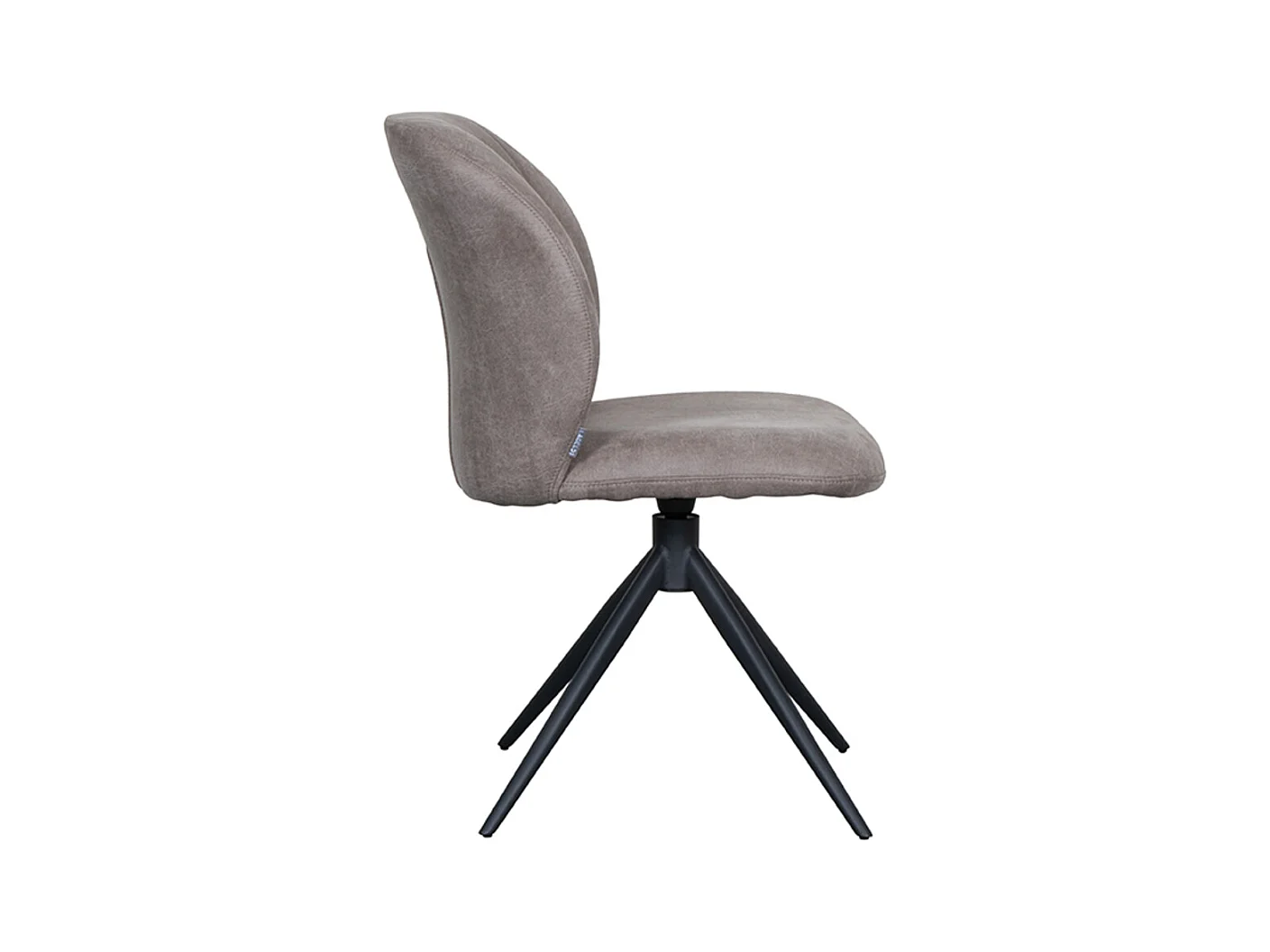 Chaise de salle à manger Kimo - Taupe - Micro Suede - Base noire - lot de 2