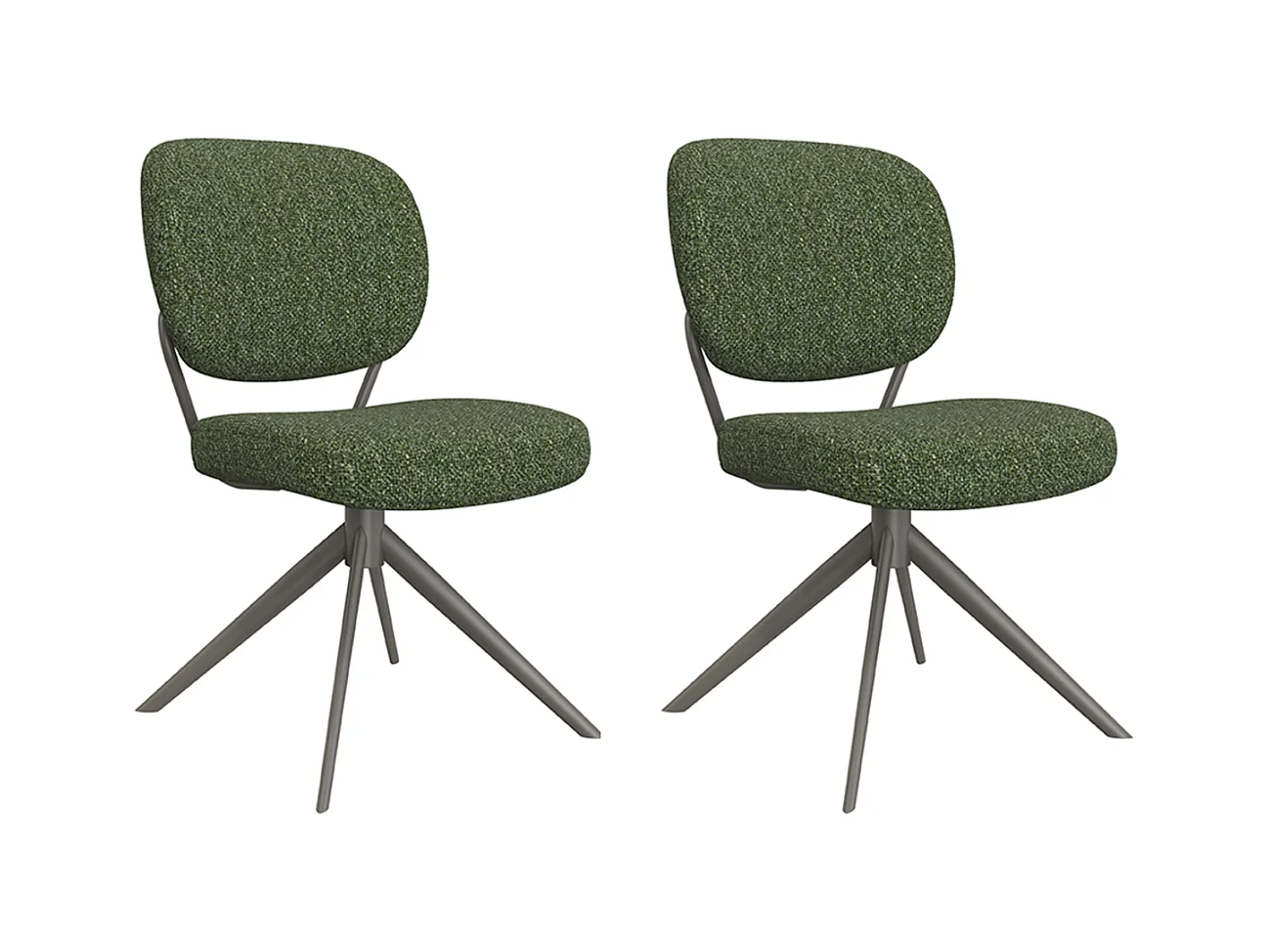 Chaise de salle à manger Geneva - Forest - Boucle - lot de 2