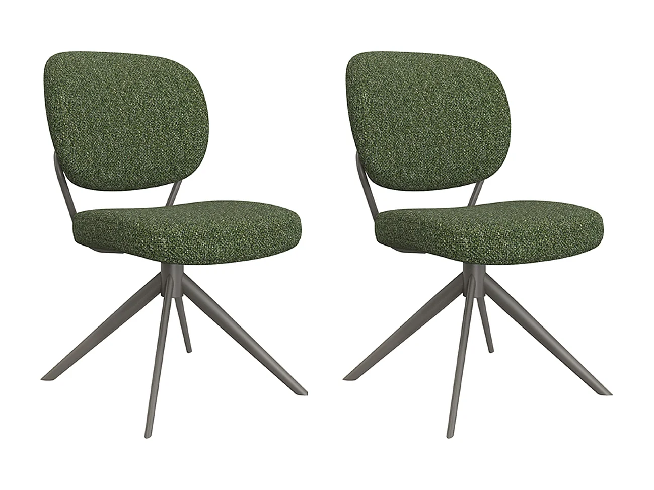 Chaise de salle à manger Geneva - Forest - Boucle - lot de 2