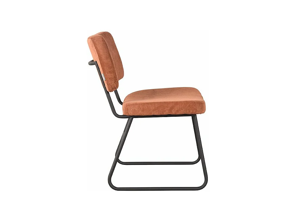 Chaise de salle à manger Noah - Rouille - Tissu - lot de 2