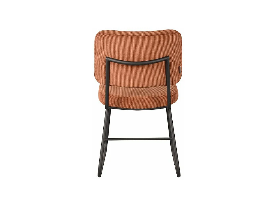 Chaise de salle à manger Noah - Rouille - Tissu - lot de 2