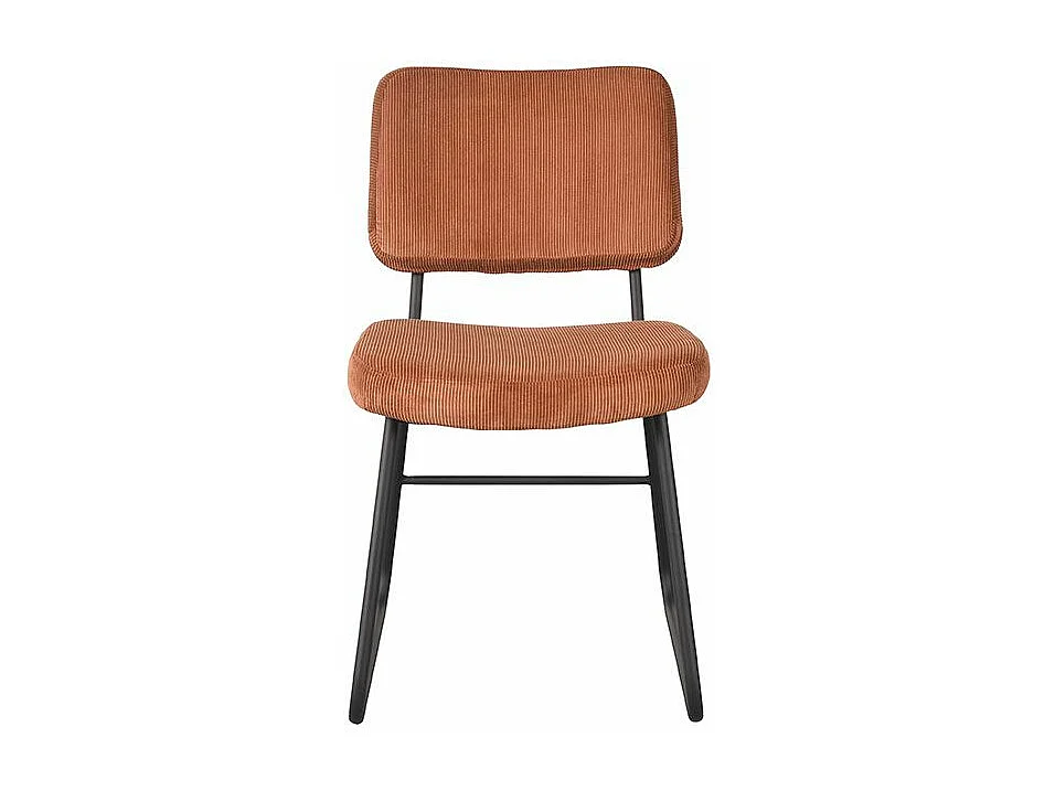 Chaise de salle à manger Noah - Rouille - Tissu - lot de 2