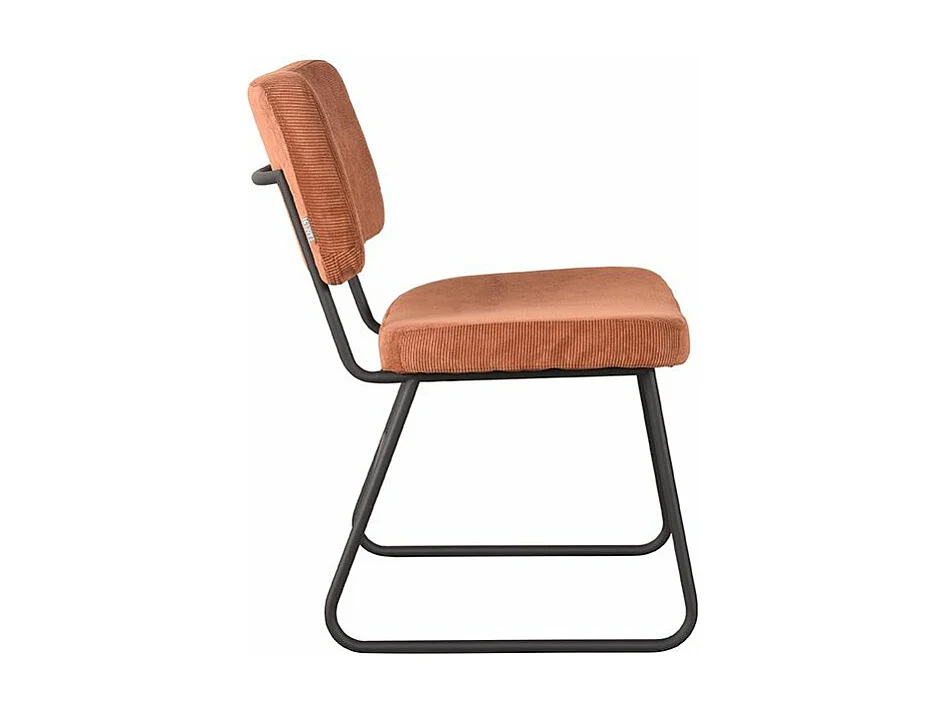 Chaise de salle à manger Noah - Rouille - Tissu - lot de 2