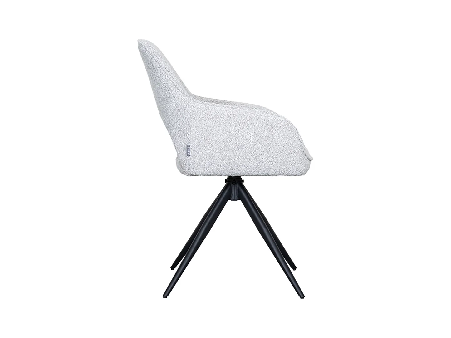 Chaise de salle à manger Finley - Blanc - Boucle - lot de 2