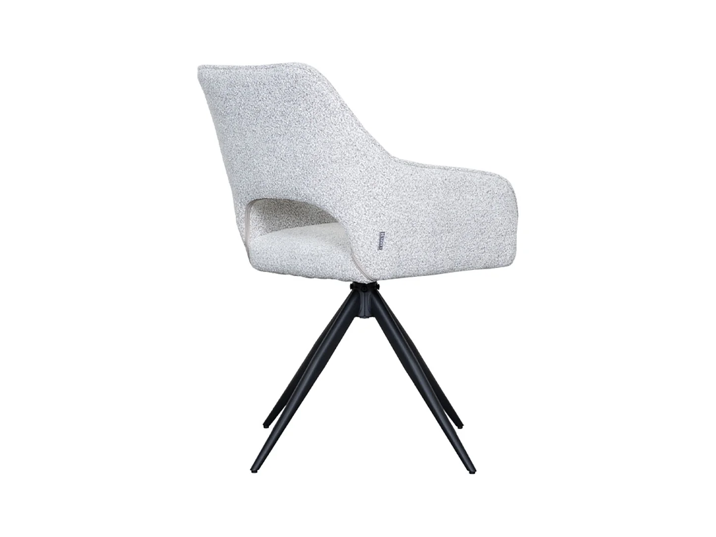 Chaise de salle à manger Finley - Blanc - Boucle - lot de 2