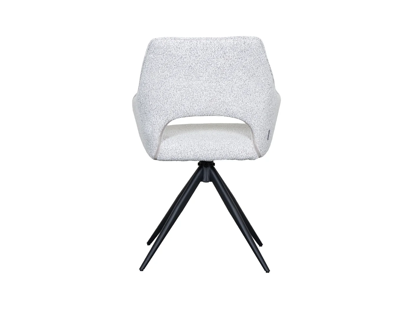 Chaise de salle à manger Finley - Blanc - Boucle - lot de 2