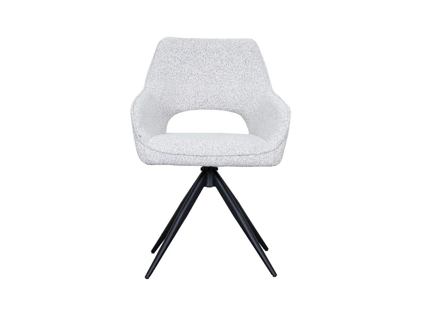 Esszimmerstuhl Finley - Weiß - Bouclé - 2er-Set