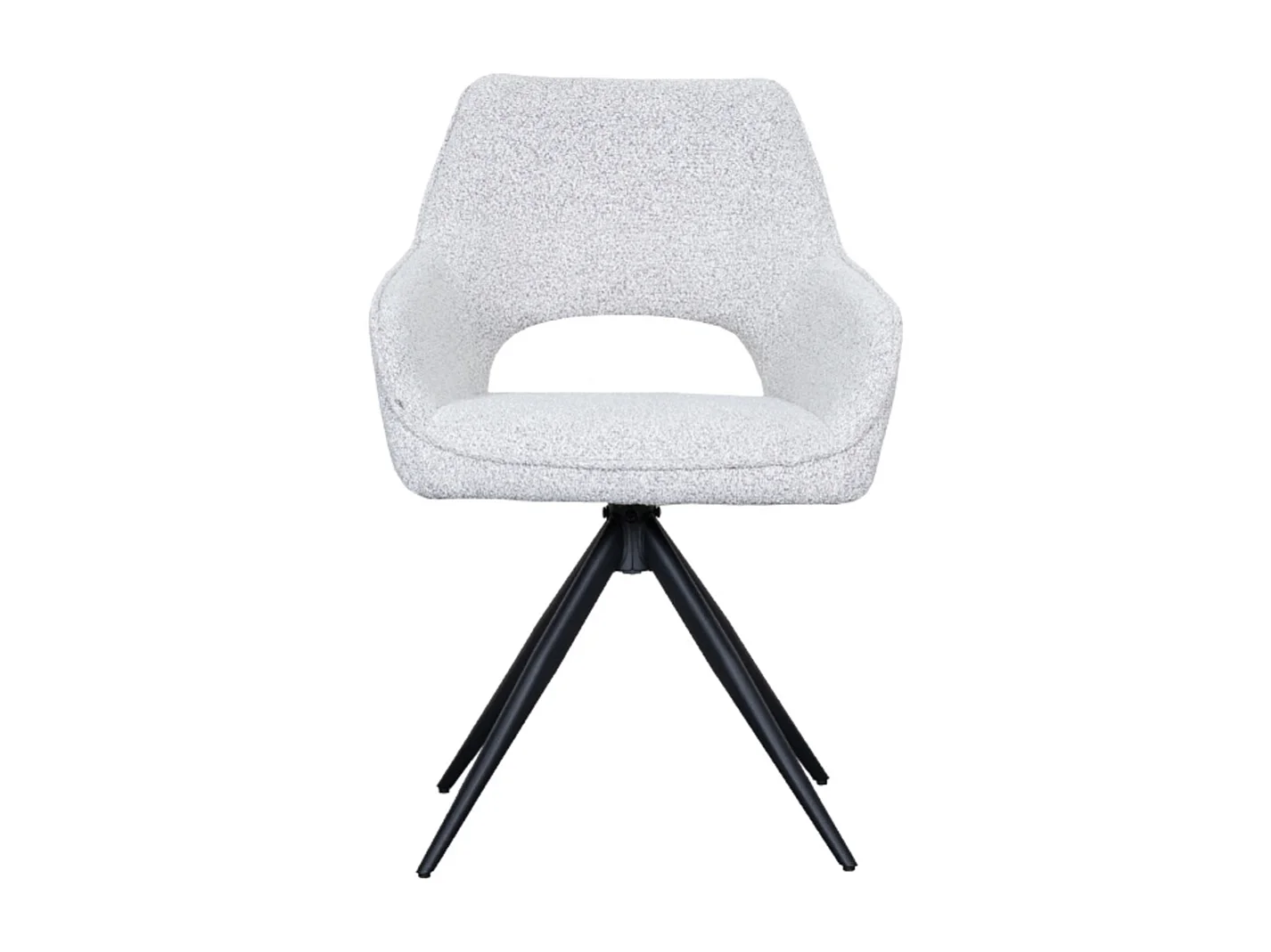 Chaise de salle à manger Finley - Blanc - Boucle - lot de 2