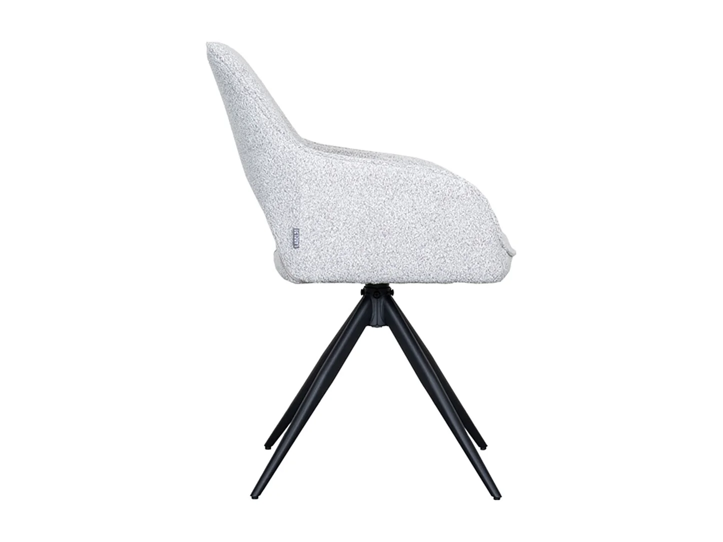 Chaise de salle à manger Finley - Blanc - Boucle - lot de 2