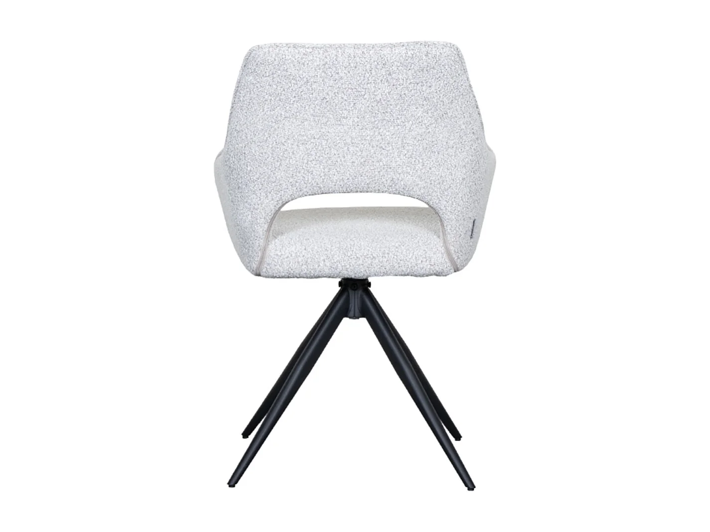 Chaise de salle à manger Finley - Blanc - Boucle - lot de 2