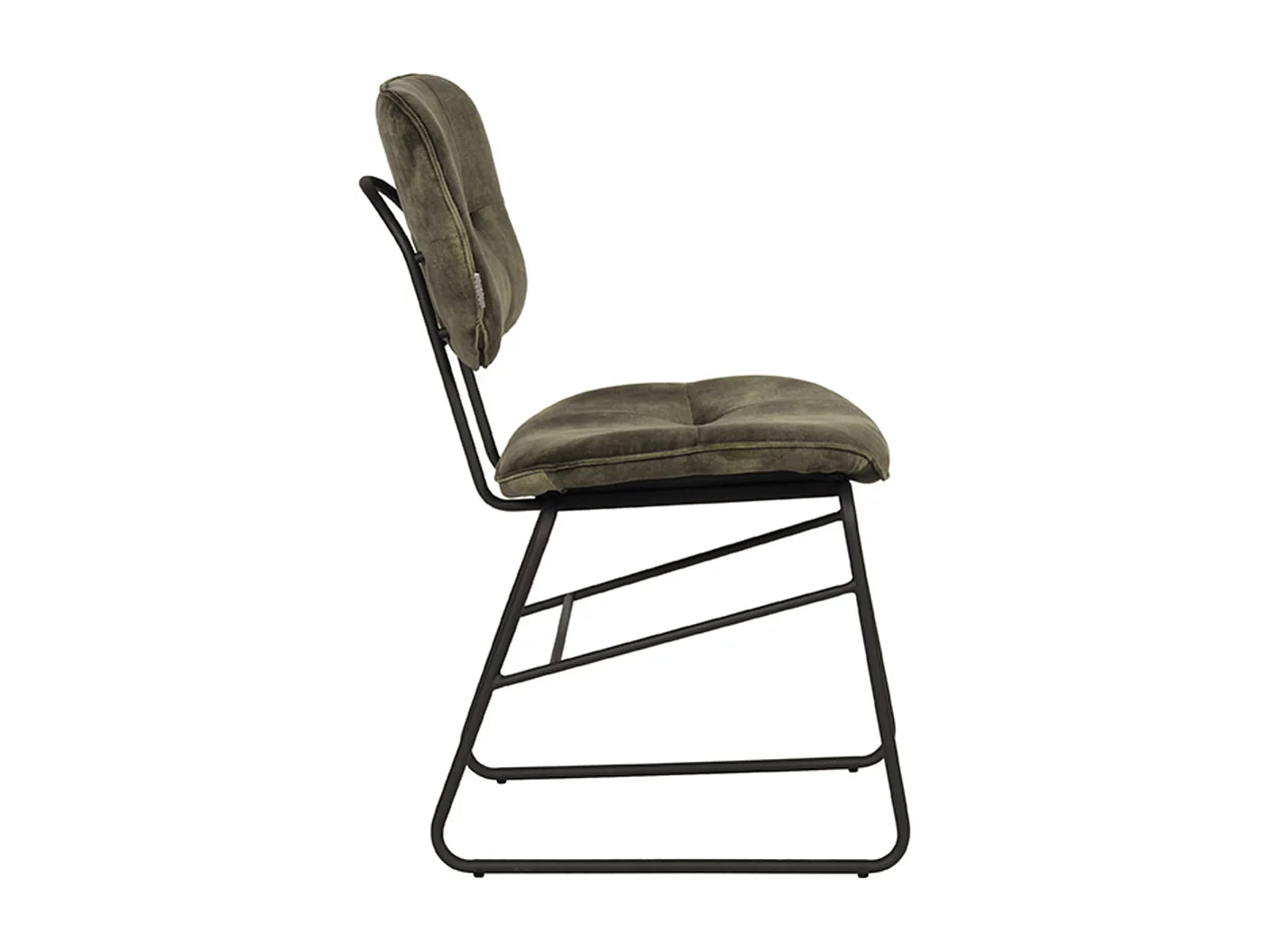 Chaise de salle à manger Dez - Hunter - Velours - lot de 2