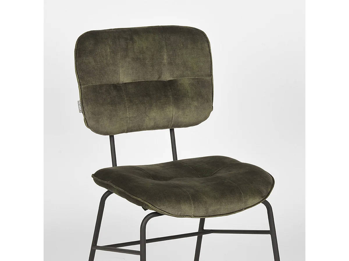 Chaise de salle à manger Dez - Hunter - Velours - lot de 2