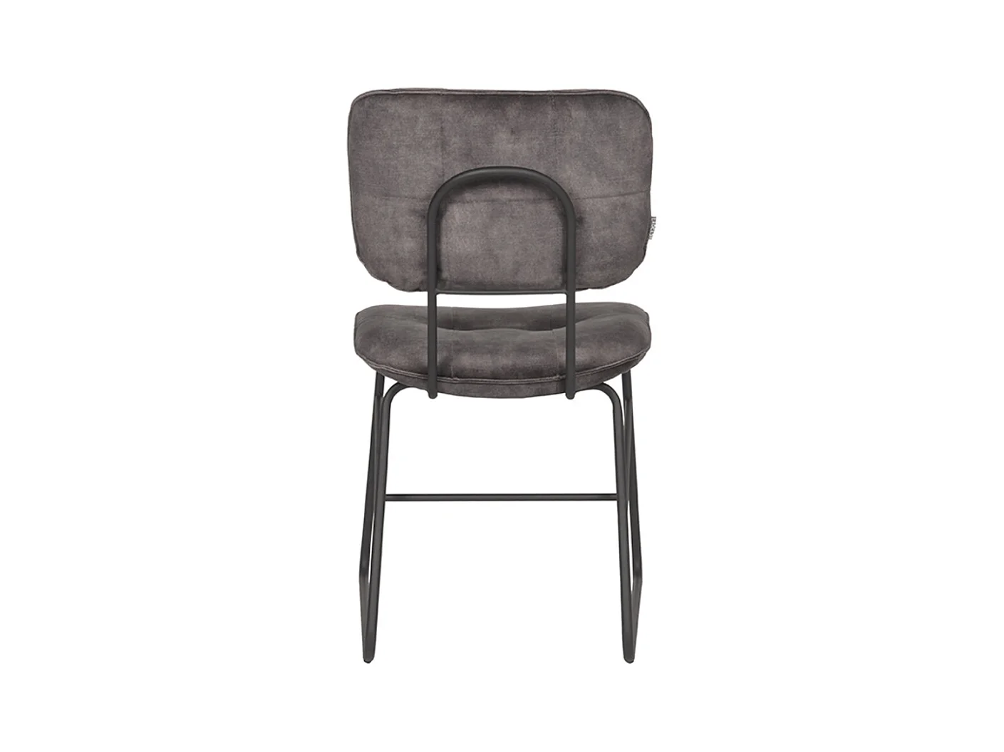 Chaise de salle à manger Dez - Anthracite - Velours - lot de 2