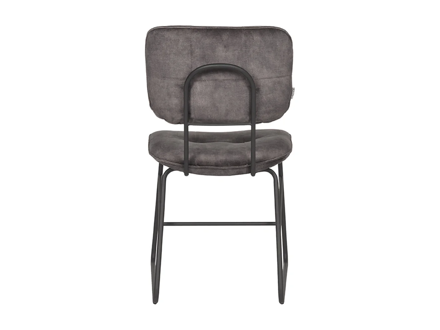 Chaise de salle à manger Dez - Anthracite - Velours - lot de 2
