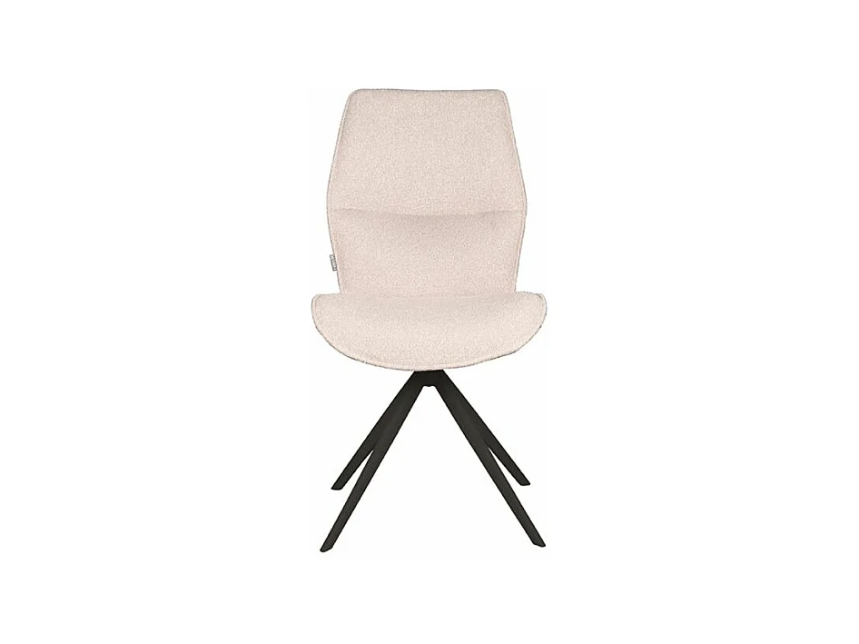 Chaise de salle à manger Comfy - Naturel - Boucle - Base noire - lot de 2