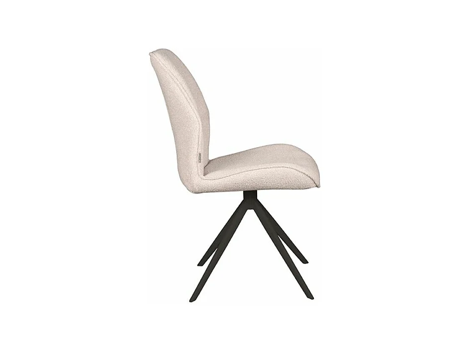 Chaise de salle à manger Comfy - Naturel - Boucle - Base noire - lot de 2