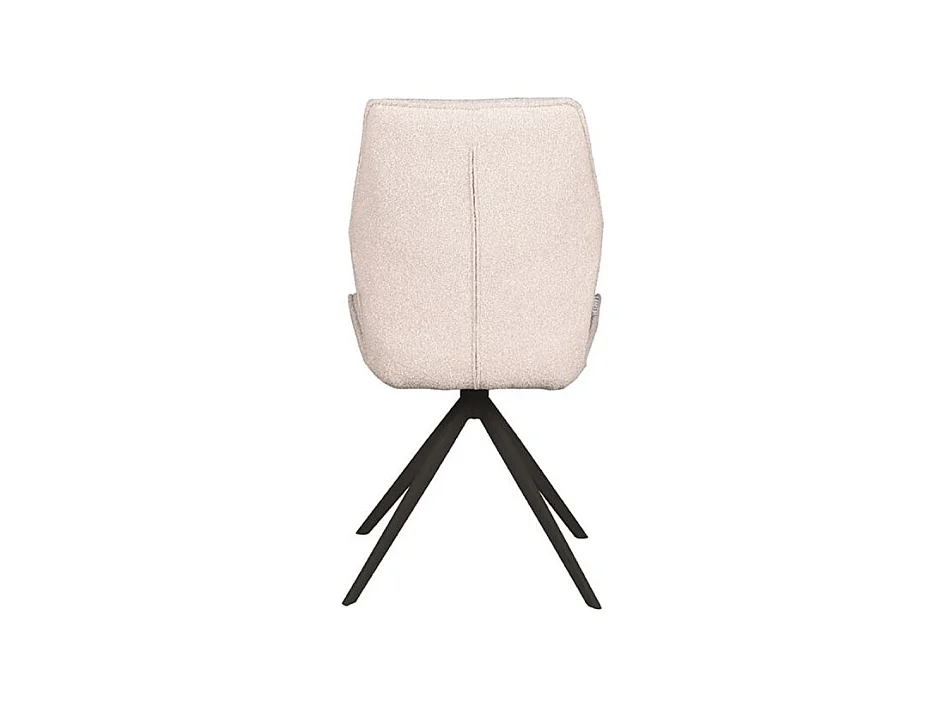 Chaise de salle à manger Comfy - Naturel - Boucle - Base noire - lot de 2