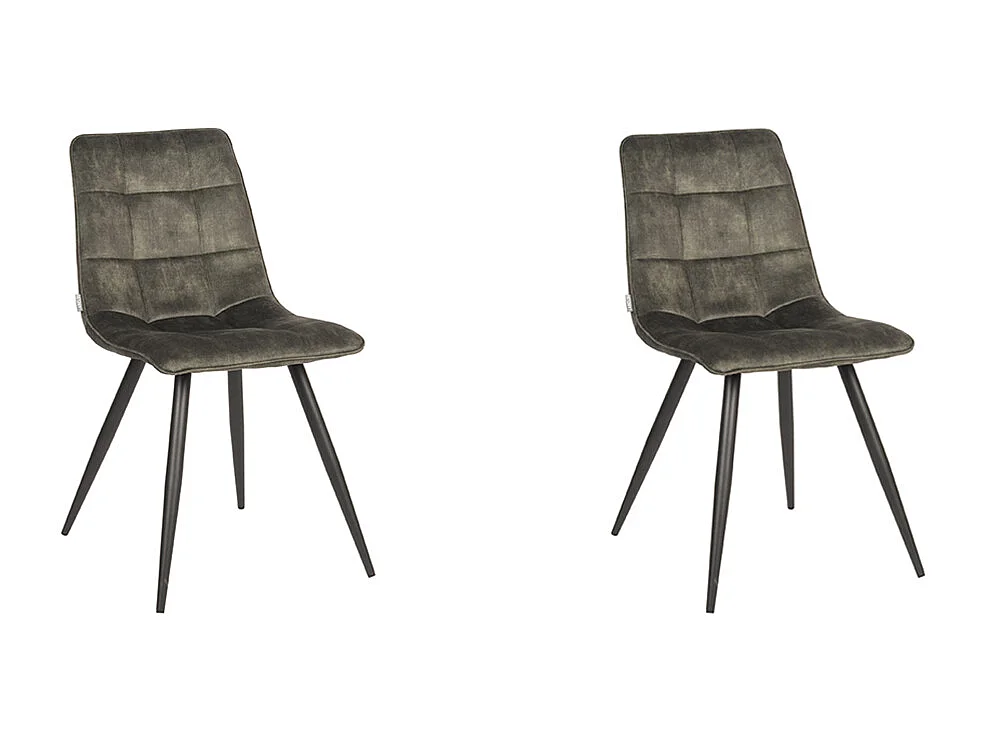 Chaise de salle à manger Jelt - Hunter - Velours - lot de 2