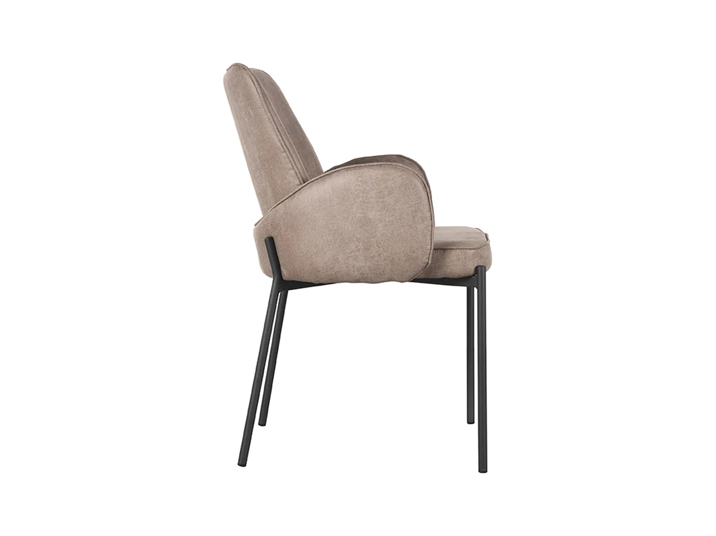 Chaise de salle à manger Joni - Taupe - Micro Suede - lot de 2