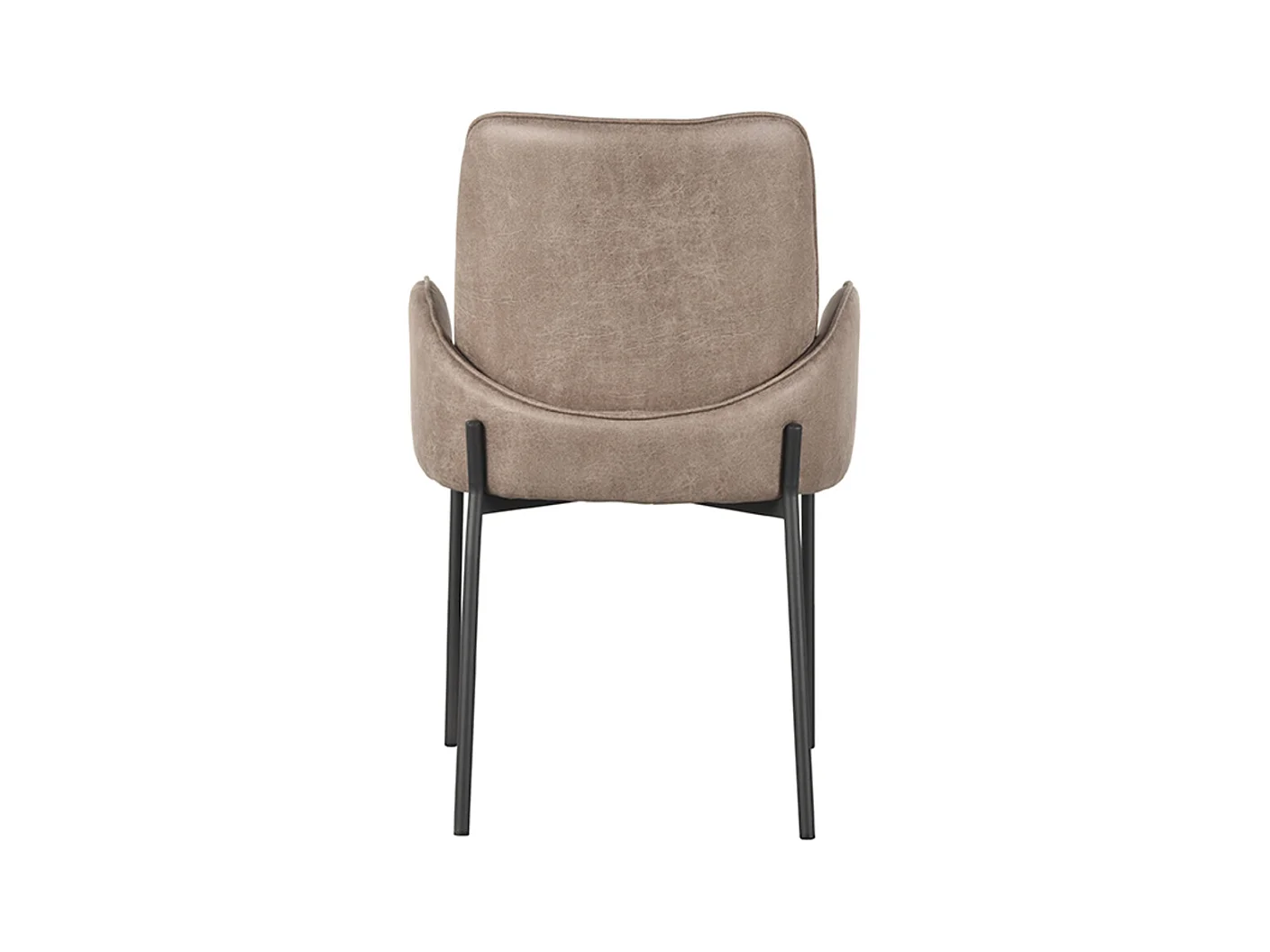 Chaise de salle à manger Joni - Taupe - Micro Suede - lot de 2