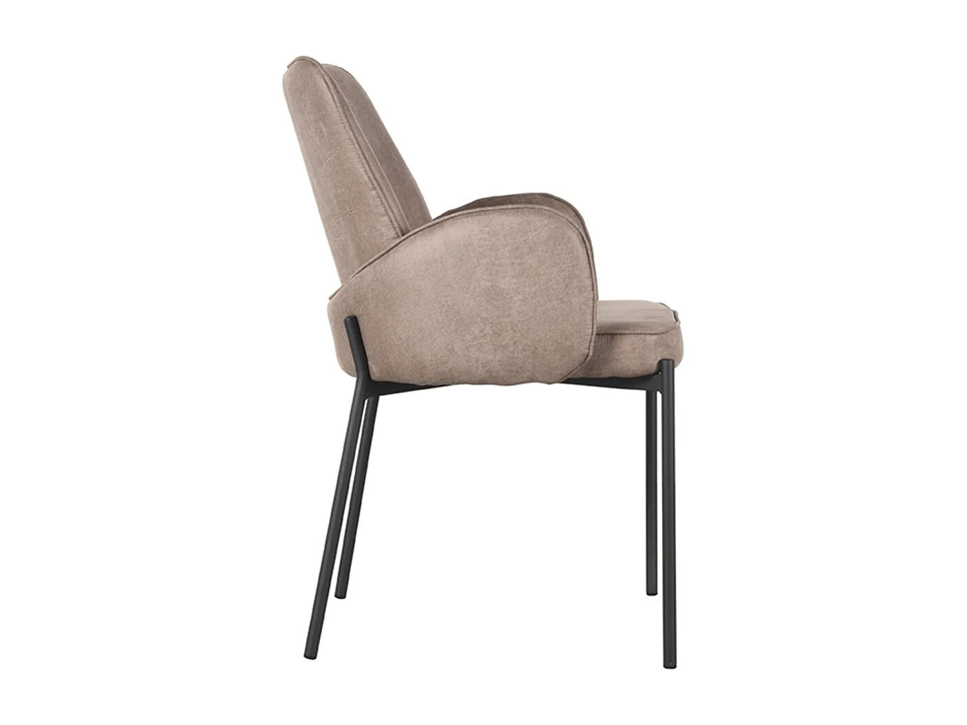 Chaise de salle à manger Joni - Taupe - Micro Suede - lot de 2