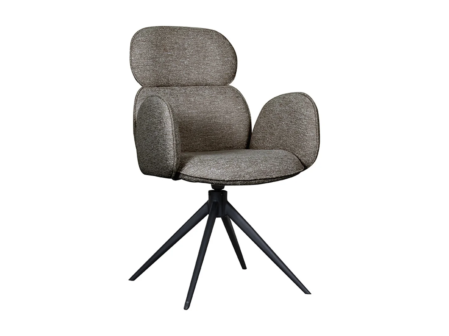 Chaise de salle à manger Vidar - Gris truffe - Boucle - lot de 2