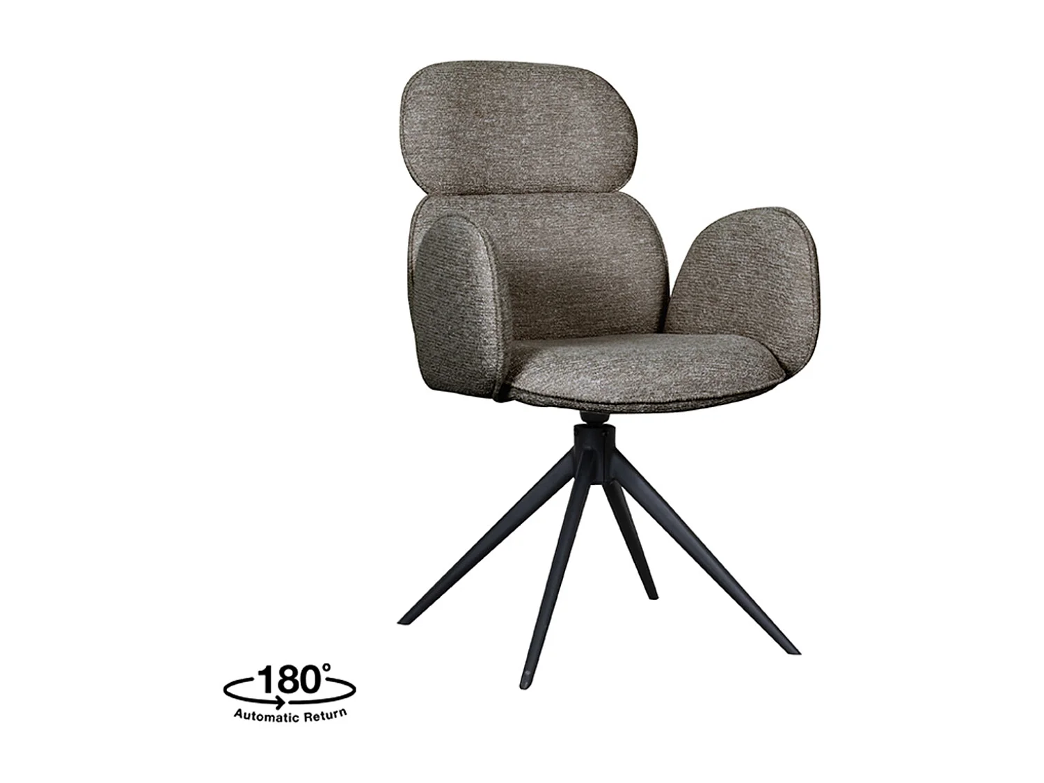 Chaise de salle à manger Vidar - Gris truffe - Boucle - lot de 2