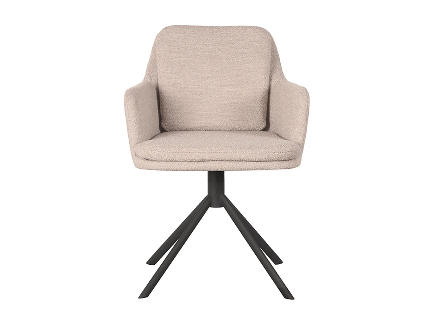 Silla de comedor Joy - Natural - Boucle - juego de 2