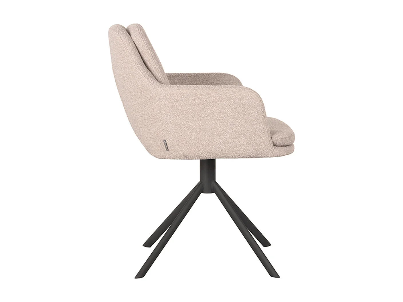 Silla de comedor Joy - Natural - Boucle - juego de 2