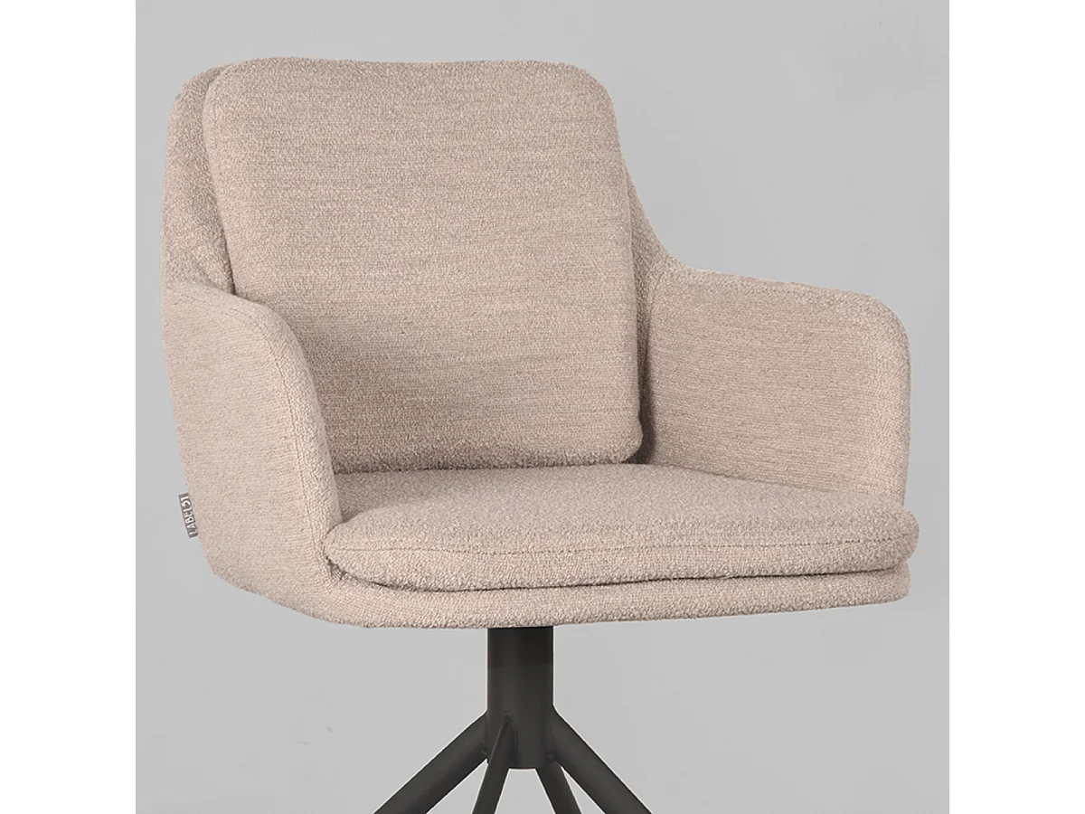 Silla de comedor Joy - Natural - Boucle - juego de 2