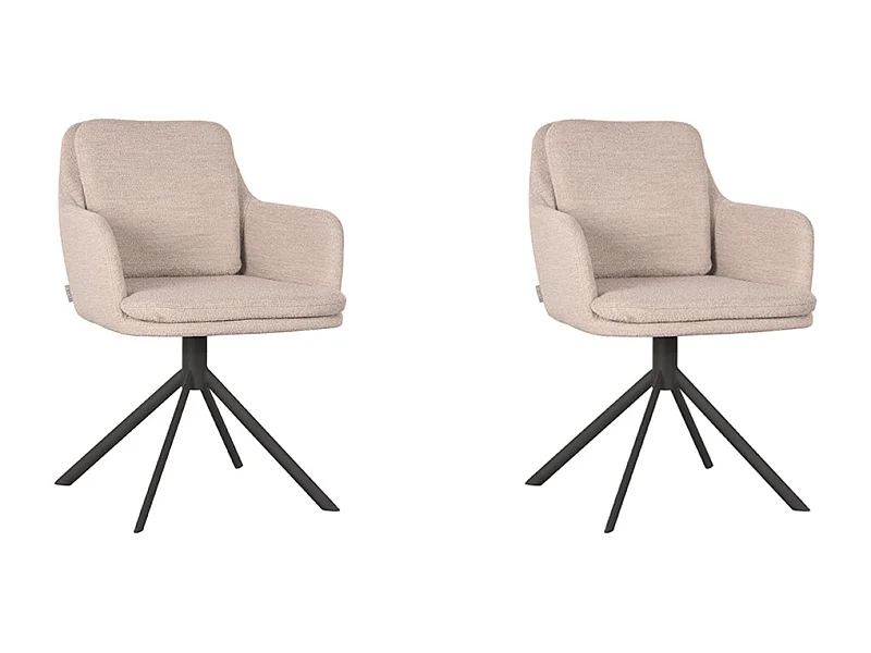 Eetkamerstoel Joy - Naturel - Boucle - set van 2