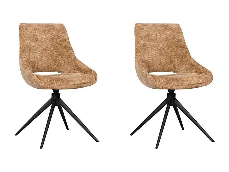 Eetkamerstoel Marlow - Cognac - Elite - set van 2