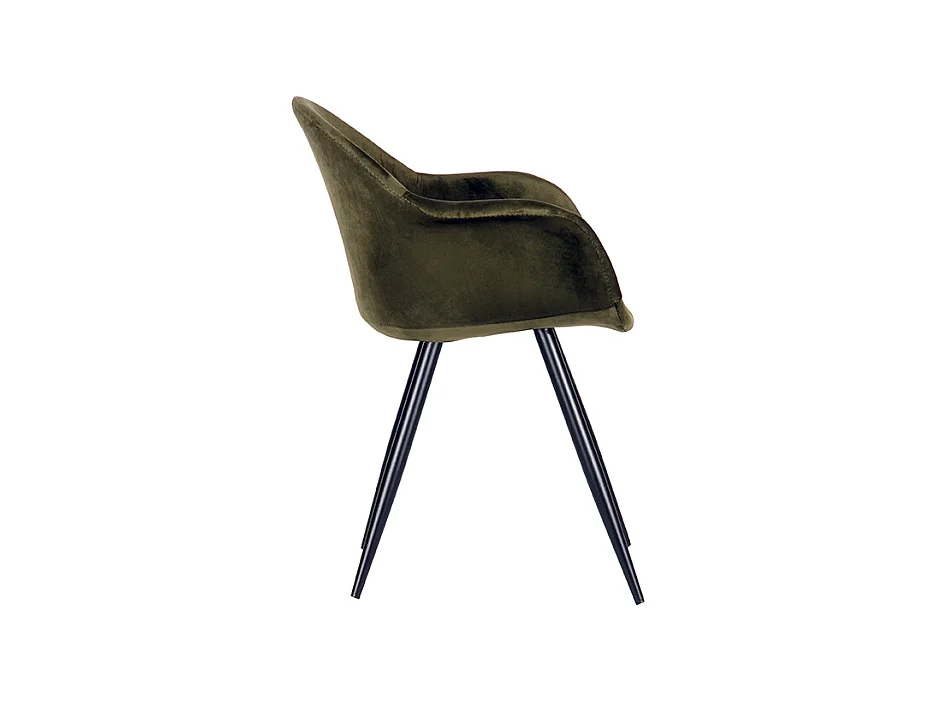 Eetkamerstoel Forli - Army green - Fluweel - set van 2