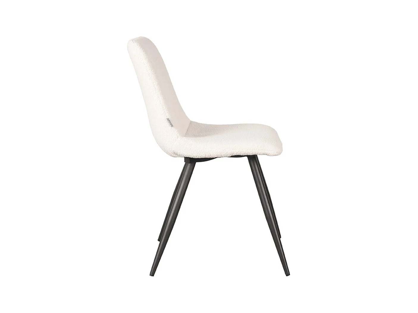 Chaise de salle à manger Jep - Ivoire - Teddy - lot de 2