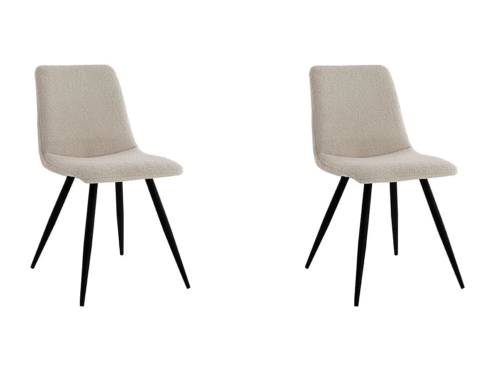 Eetkamerstoel Jep - Ivory - Teddy - set van 2