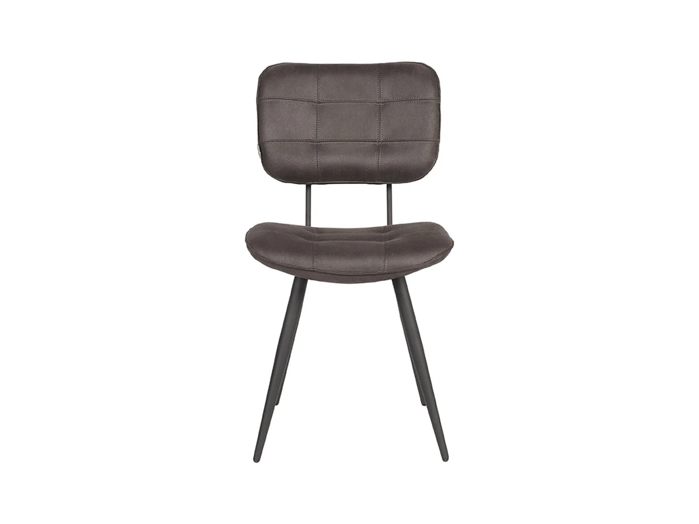 Chaise de salle à manger Gus - Anthracite - Microfibre - lot de 2