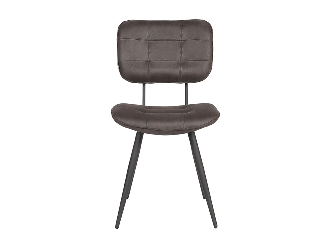 Chaise de salle à manger Gus - Anthracite - Microfibre - lot de 2