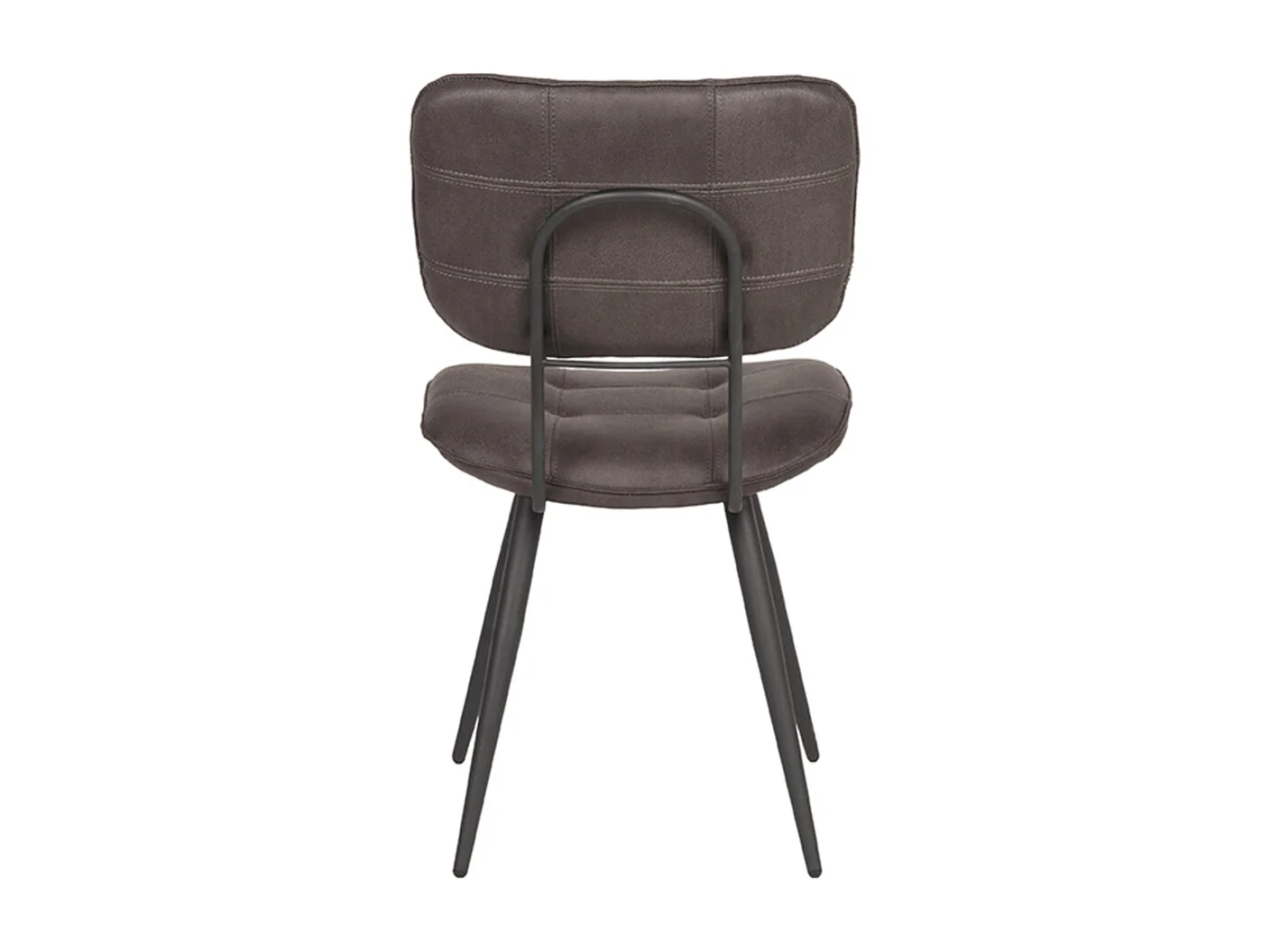 Chaise de salle à manger Gus - Anthracite - Microfibre - lot de 2