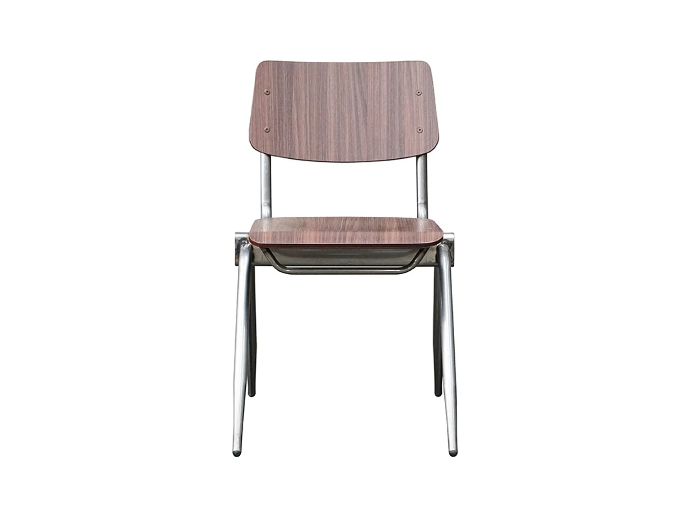 Silla de comedor maciza - Marrón oscuro - Madera - juego de 2