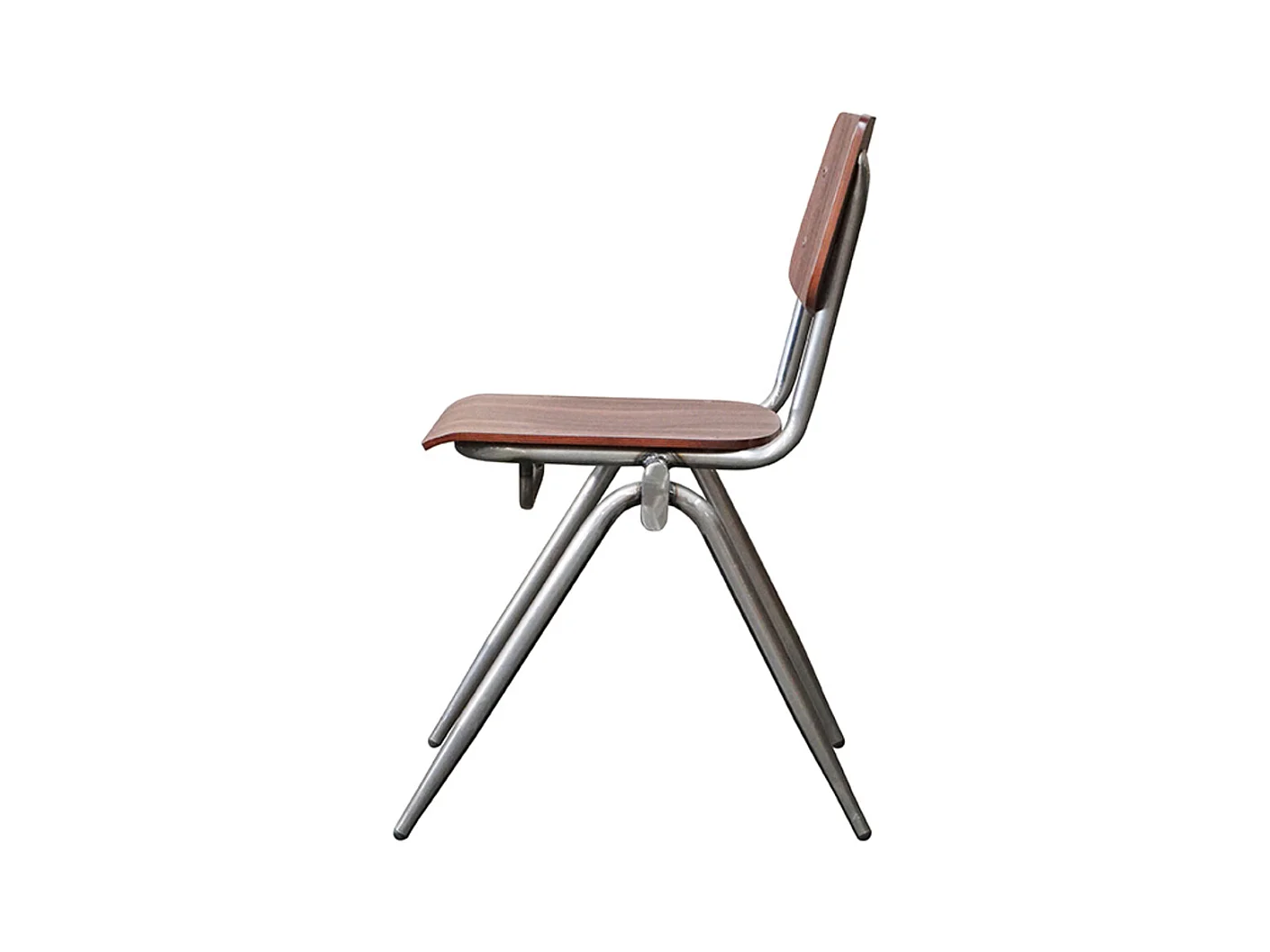 Silla de comedor maciza - Marrón oscuro - Madera - juego de 2