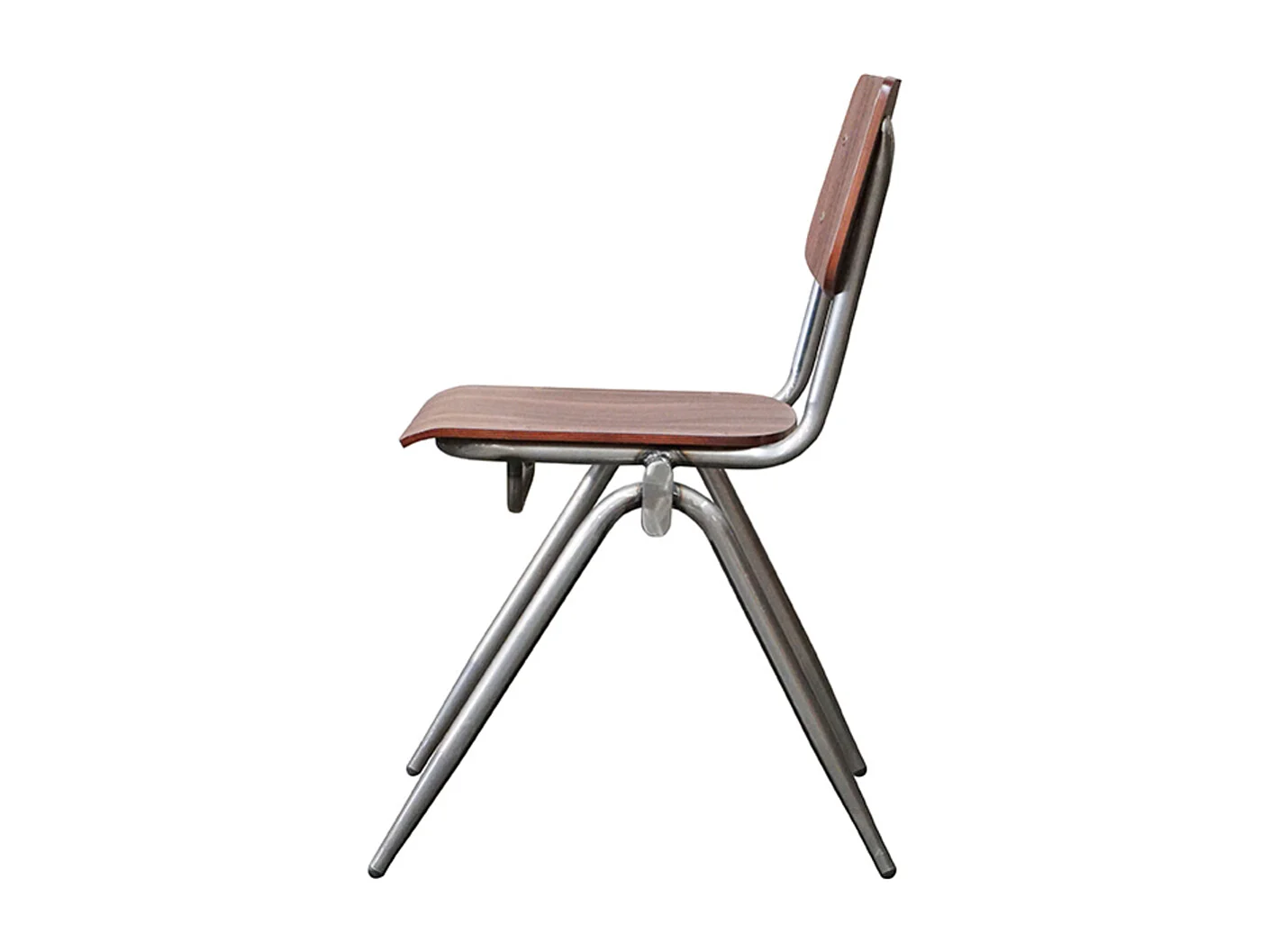 Chaise de salle à manger Solid - Marron foncé - Bois - lot de 2