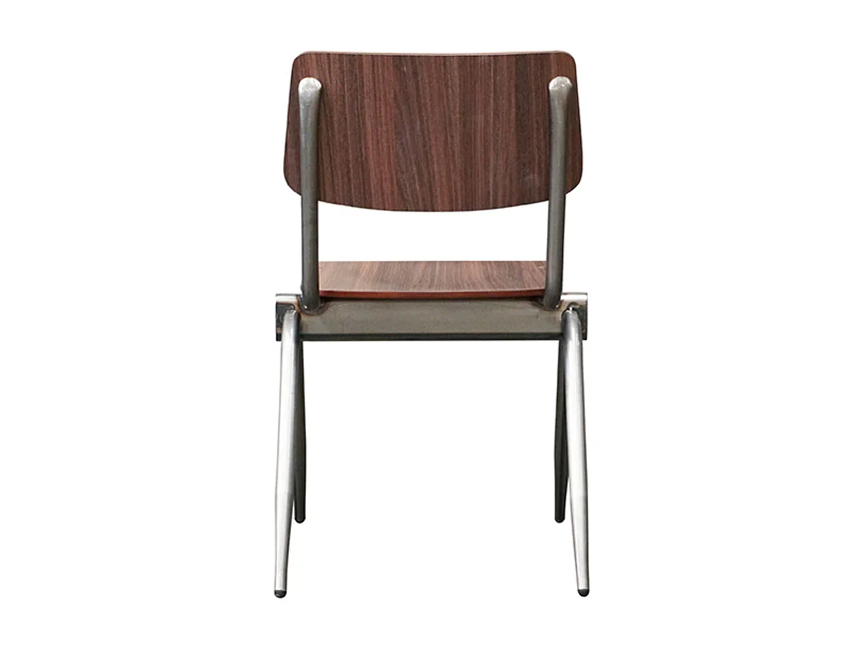 Chaise de salle à manger Solid - Marron foncé - Bois - lot de 2