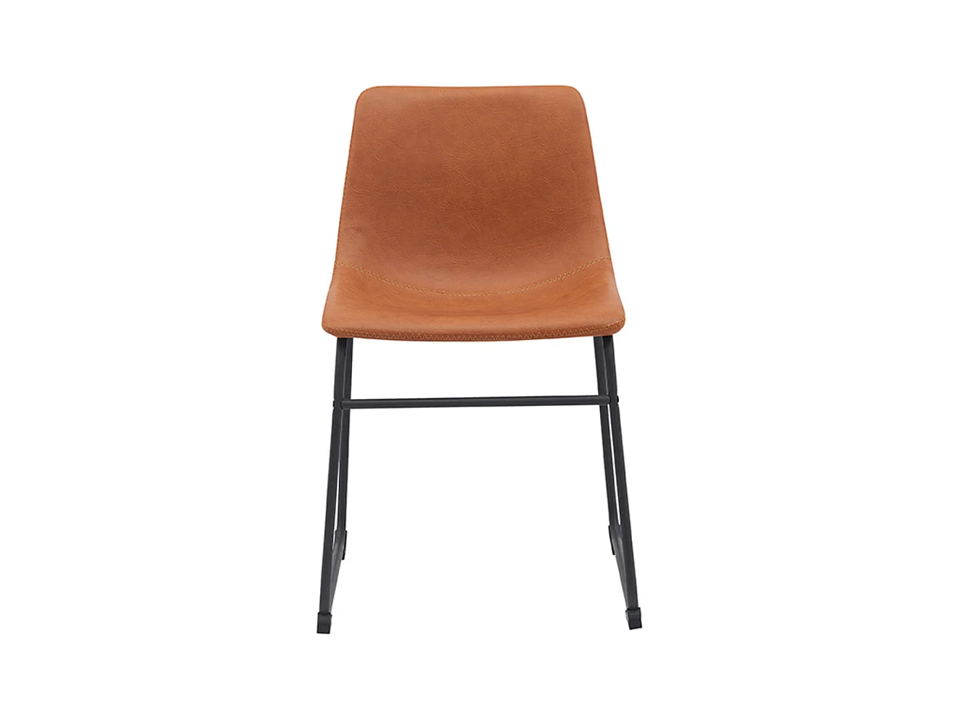 Chaise de salle à manger Risto - Cognac - Cuir PU - Lot de 2