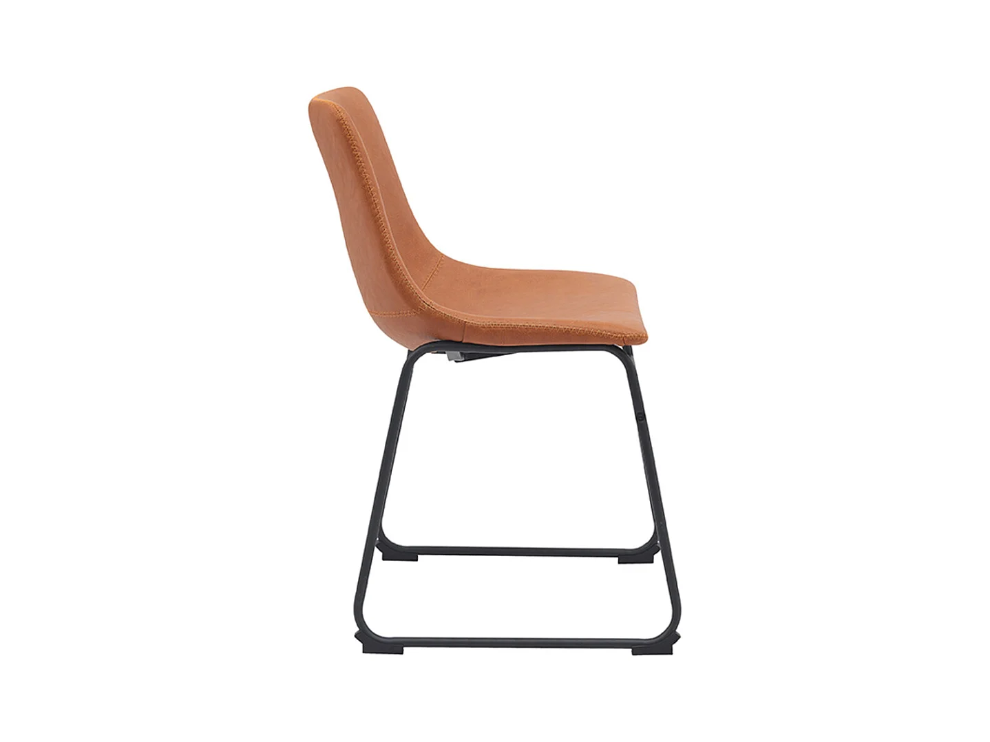 Chaise de salle à manger Risto - Cognac - Cuir PU - Lot de 2