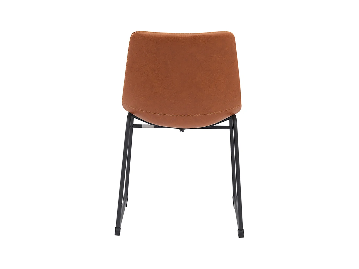 Chaise de salle à manger Risto - Cognac - Cuir PU - Lot de 2