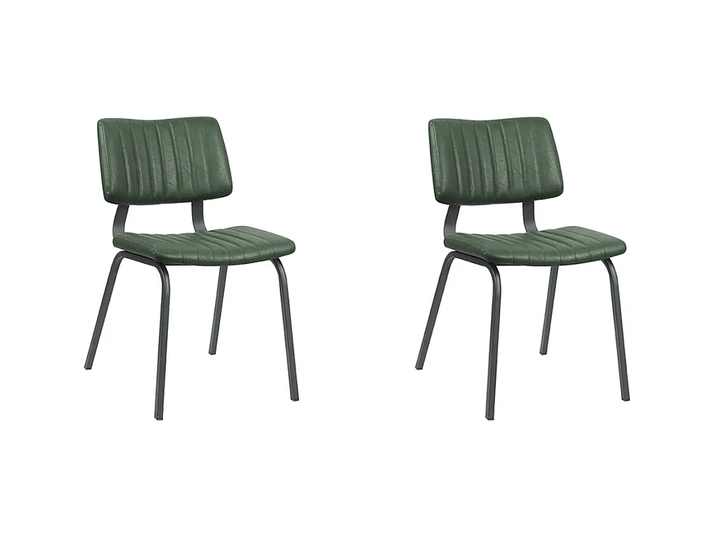 Chaise de salle à manger Gusto - Hunter - Cuir PU - Lot de 2