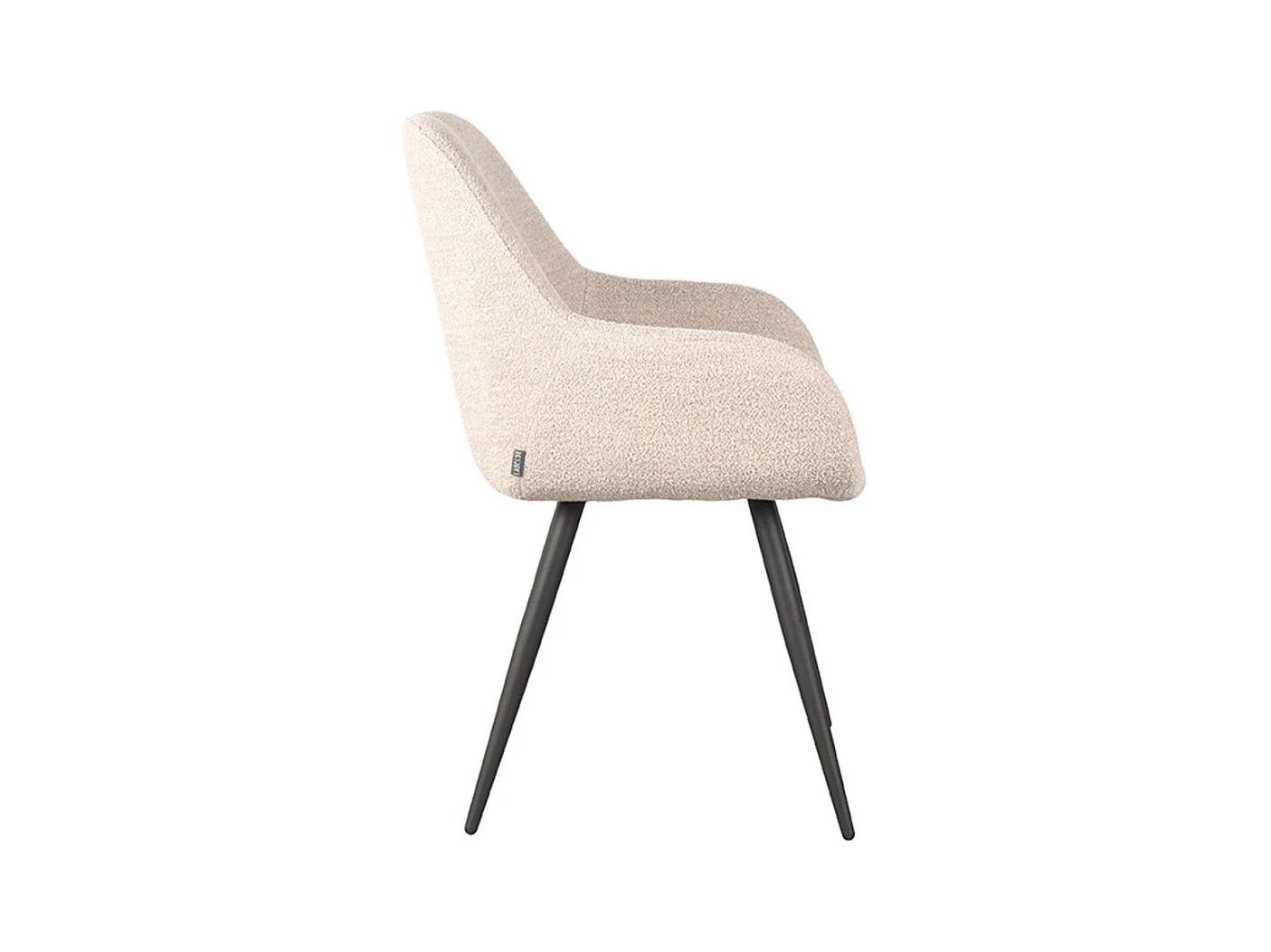 Chaise de salle à manger Fender - Naturel - Boucle - 59x57x87 cm - lot de 2