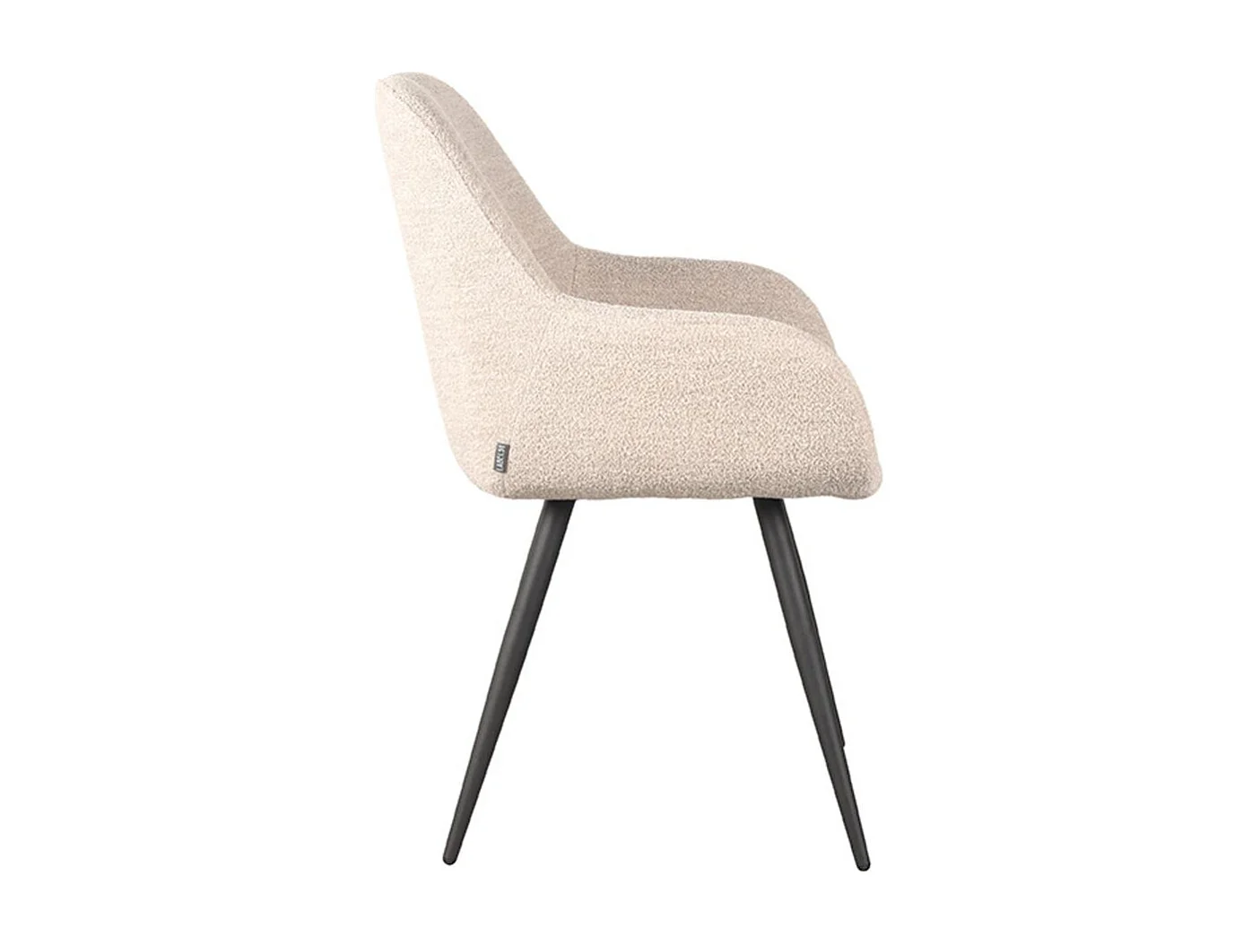 Chaise de salle à manger Fender - Naturel - Boucle - 59x57x87 cm - lot de 2