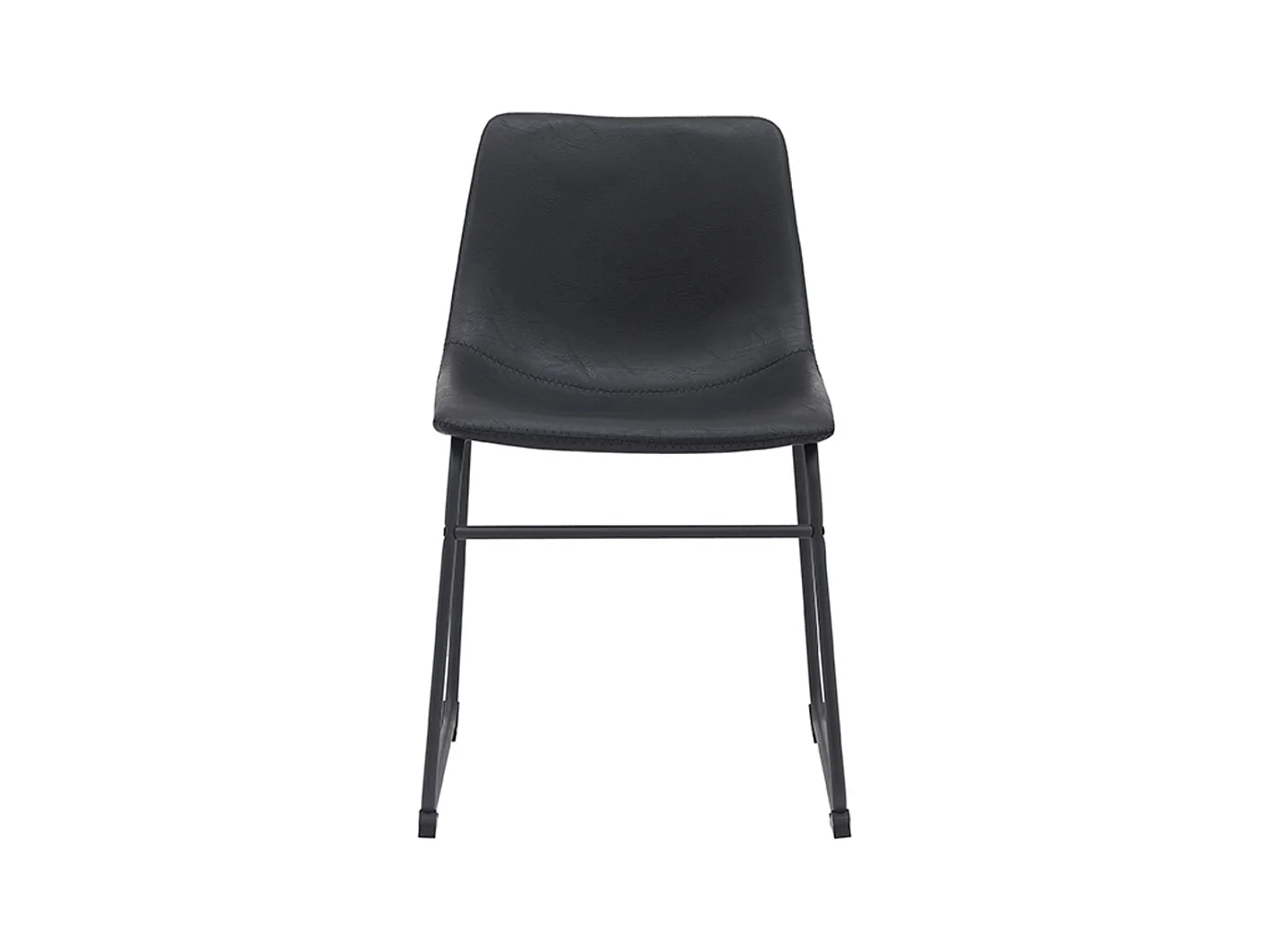 Chaise de salle à manger Risto - Noir - Cuir PU - Lot de 2