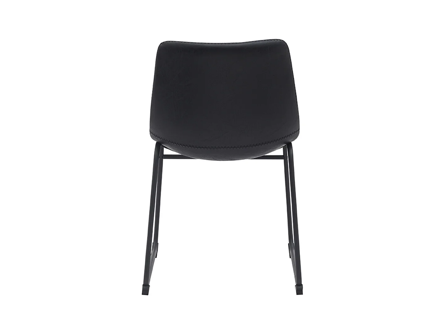 Chaise de salle à manger Risto - Noir - Cuir PU - Lot de 2